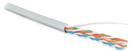 Витая пара U/UTP кат 5e 4 пары 24 AWG LSZH серый 305м