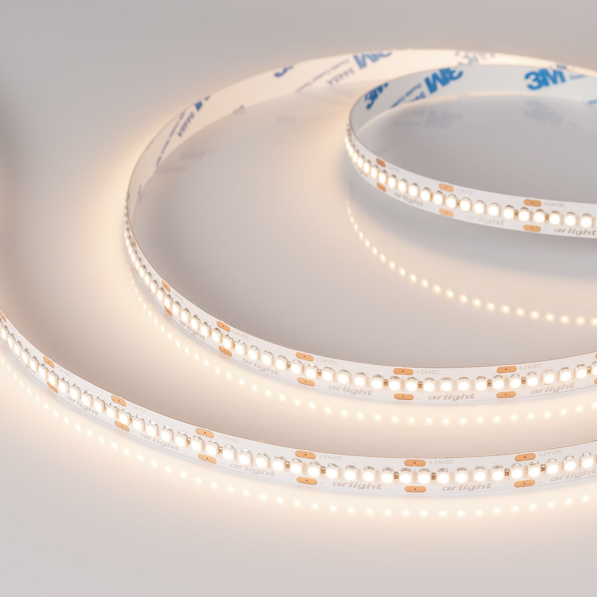 Лента светодиодная 19,2 Вт/м 24В IP20 3000K 240LED/м RT-A240-10mm SMD 3528 5 м