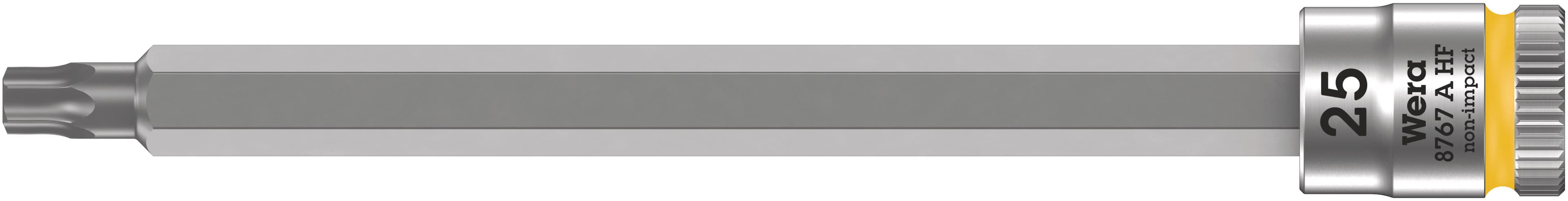 Головка торцевая 8767 A HF TORX Zyklop со вставкой DR 1/4 с функцией фиксации крепежа TX 25X100 мм