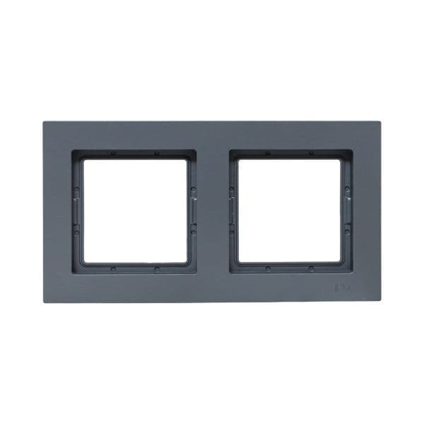Рамка 2-местная IP44  графит.  пластик Эпика EKF