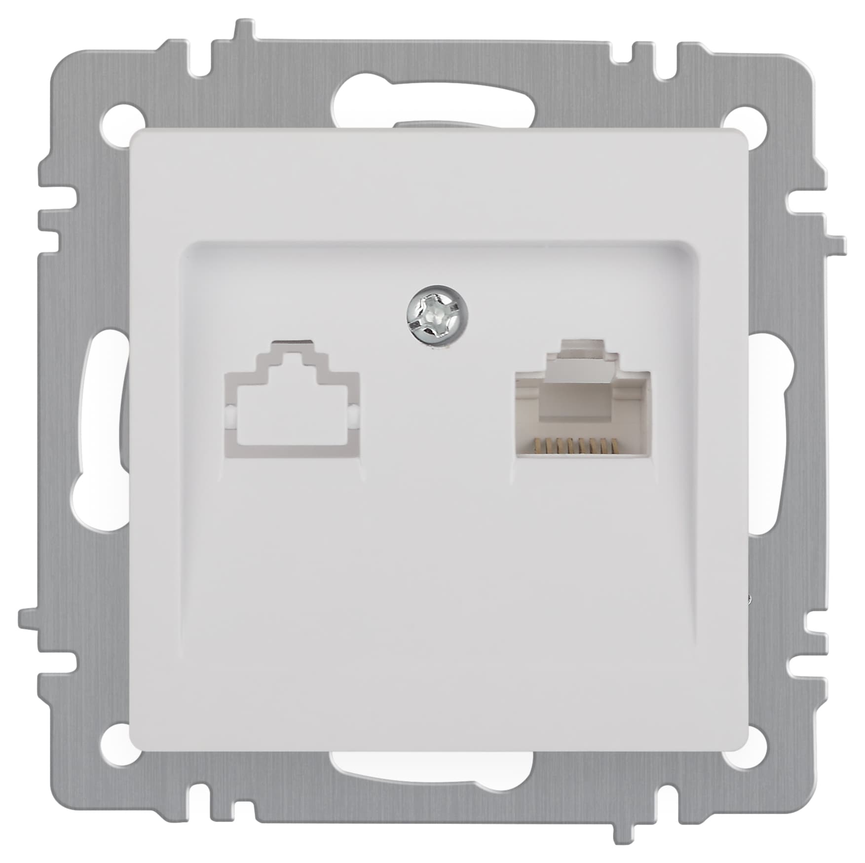 Розетка Intro Accent 6-303-01 информационная RJ45, IP20, СУ, белый