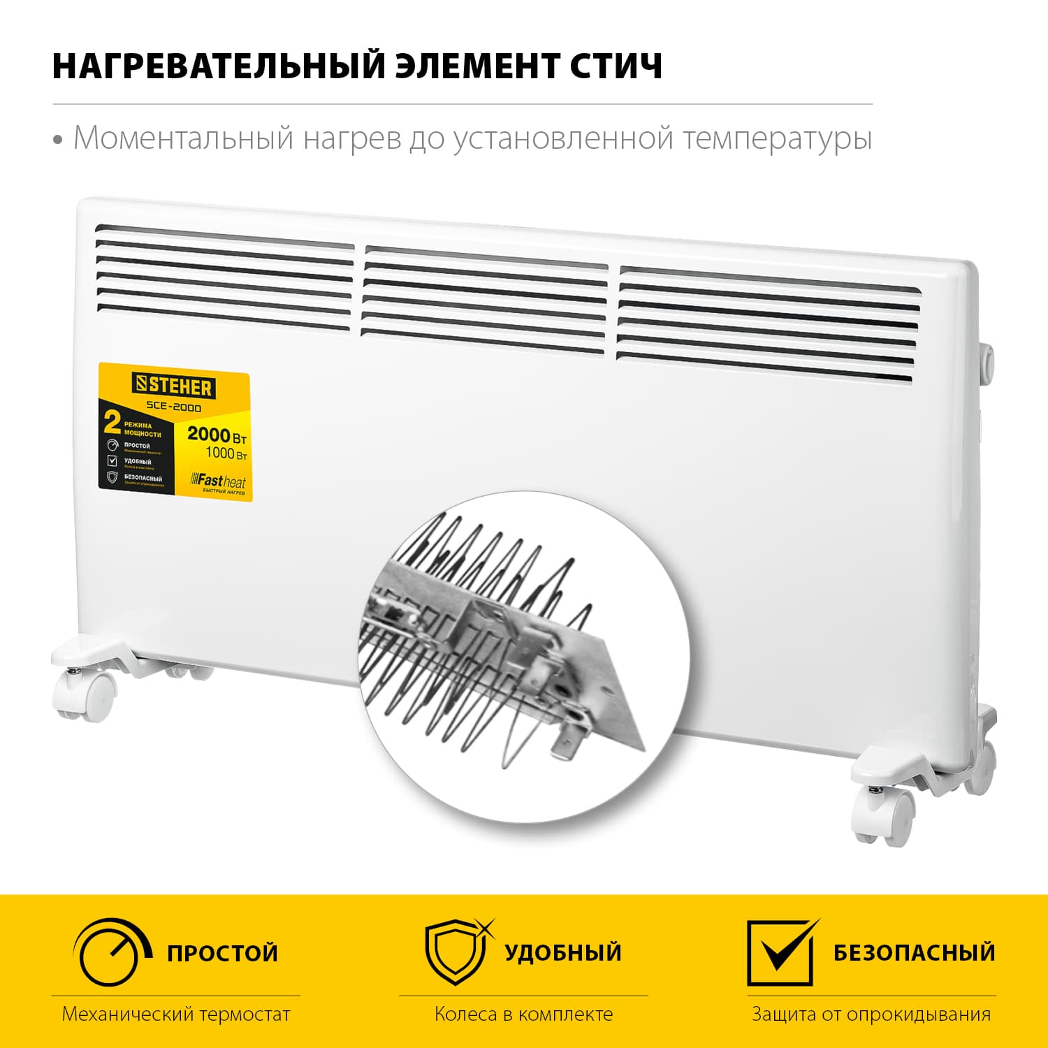 Конвектор электрический Е 2 кВт