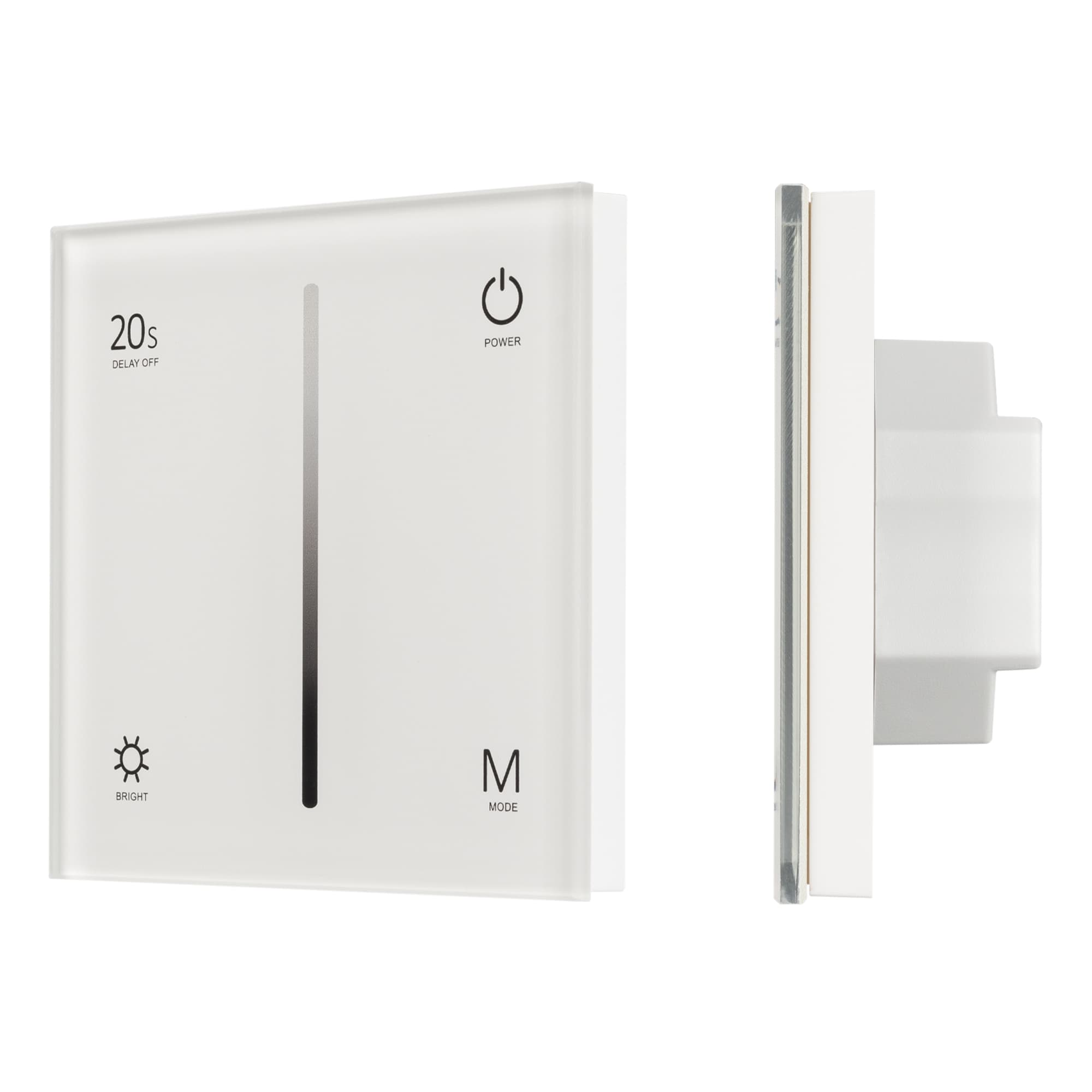 Панель SMART-P6-DIM-G-IN White 12-24V, 4x3A, Sens, 2.4G IP20 пластик, 5 лет