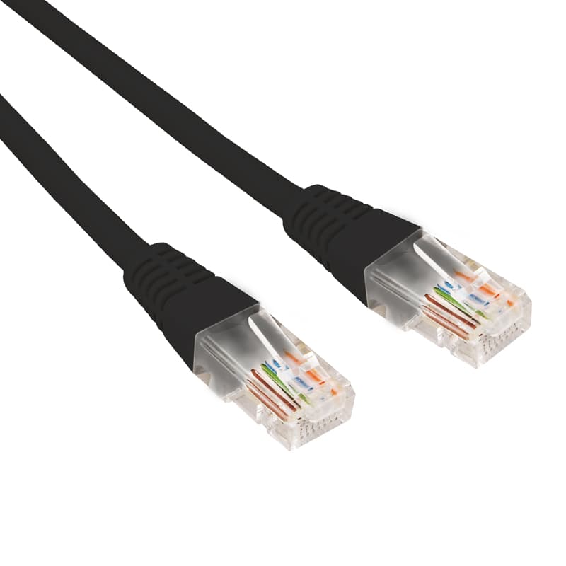 Патч-корд U/UTP, CAT 5e, RJ45-RJ45, 26AWG, LSZH, черный, 3м,