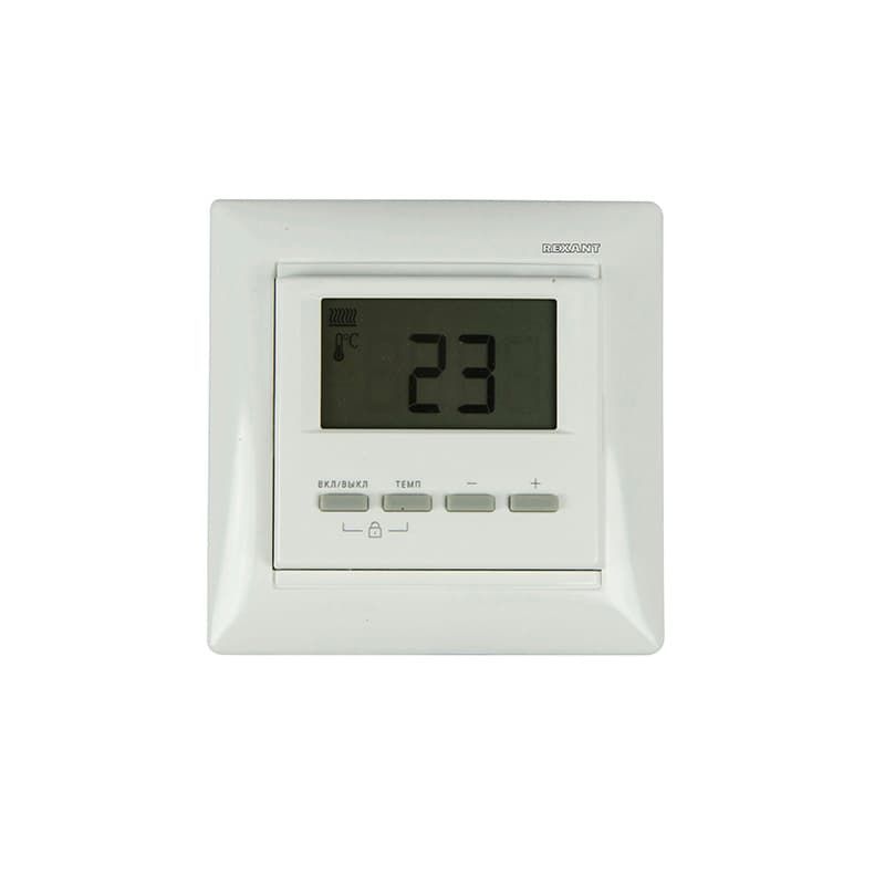Терморегулятор цифровой RX-511H, белый, совместим с Legrand серии Valena, REXANT