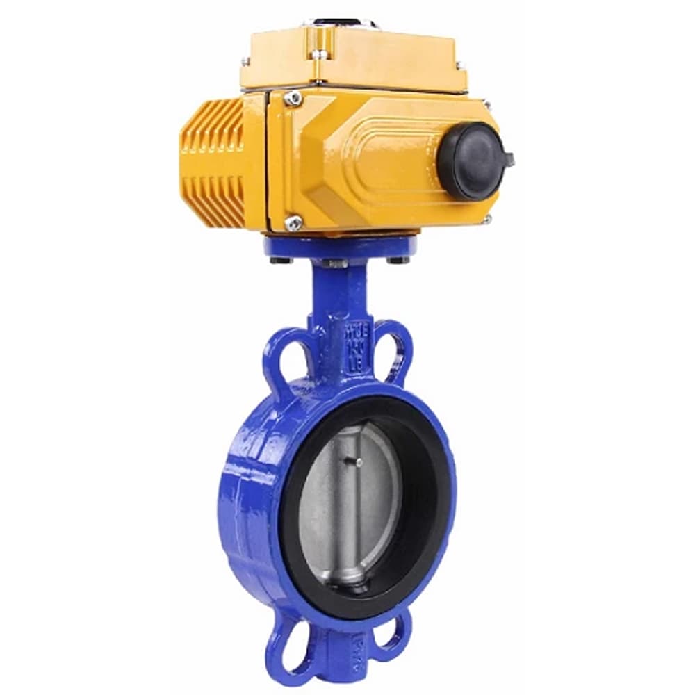 Затвор дисковый поворотный GGG50-316L-EPDM Ду50 Ру16, корпус чугун GGG50, диск нержавеющая сталь 316L, уплотнение – EPDM, с электроприводом QT-005 220В (4-20мА)