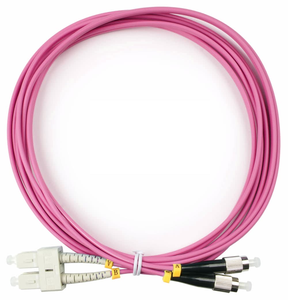 Патч-корд оптический duplex 3м SC-FC 50/125MM OM4 LSZH
