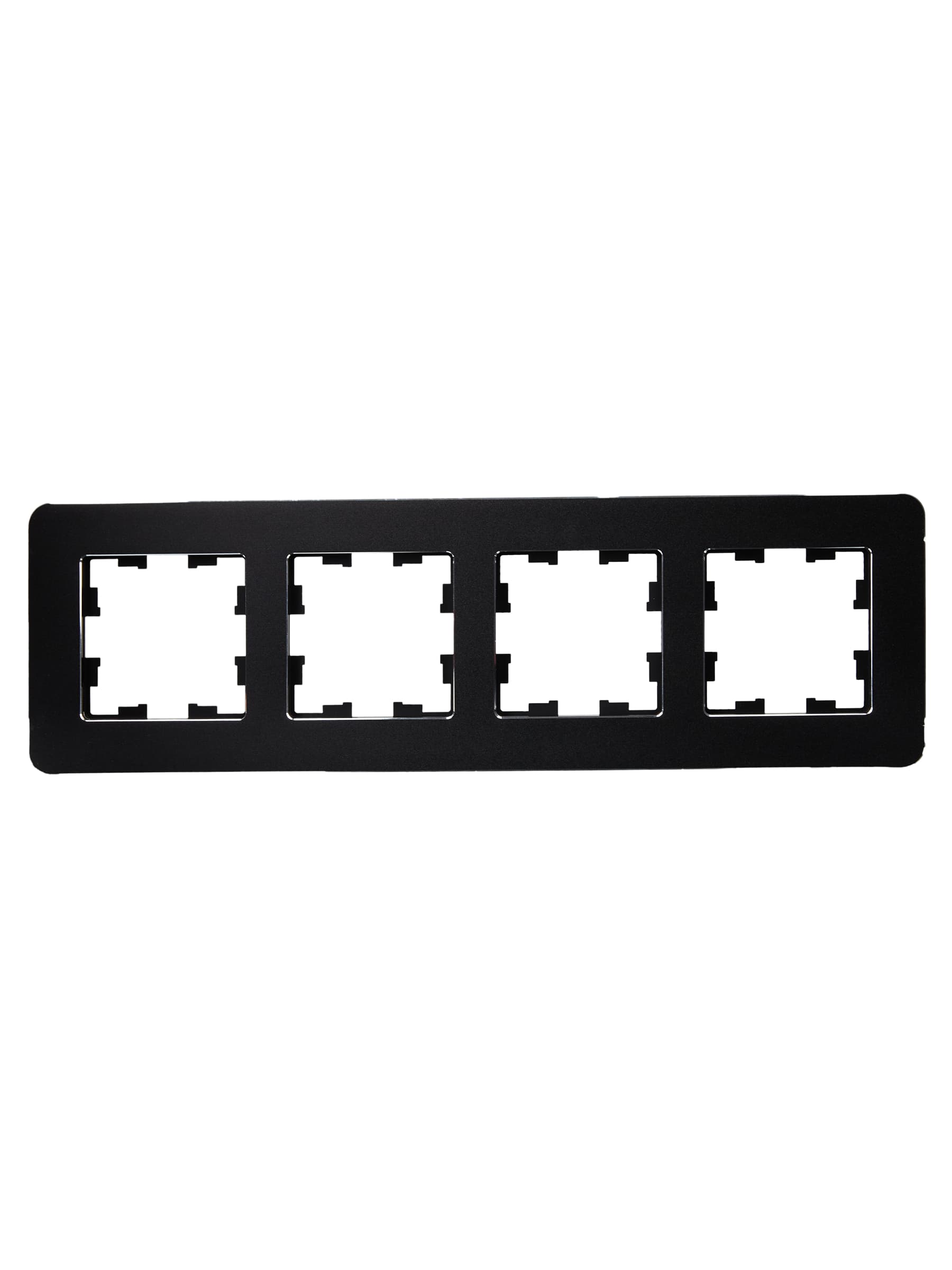 BRITE Рамка 4 поста РУ-4-1-Бр металл черный RE IEK