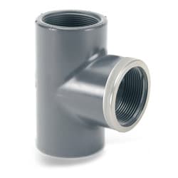 Угольник 90 градусов с металлическим кольцом 63х2' PVC-U PN16 COMER (Италия)
