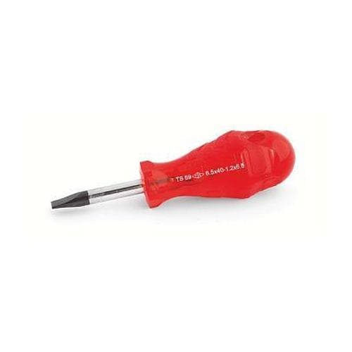 Отвертка укороченная с прямым шлицем (Slotted), рукоятка из ацетата целлюлозы, 1.0x5.5x25 KRAFT