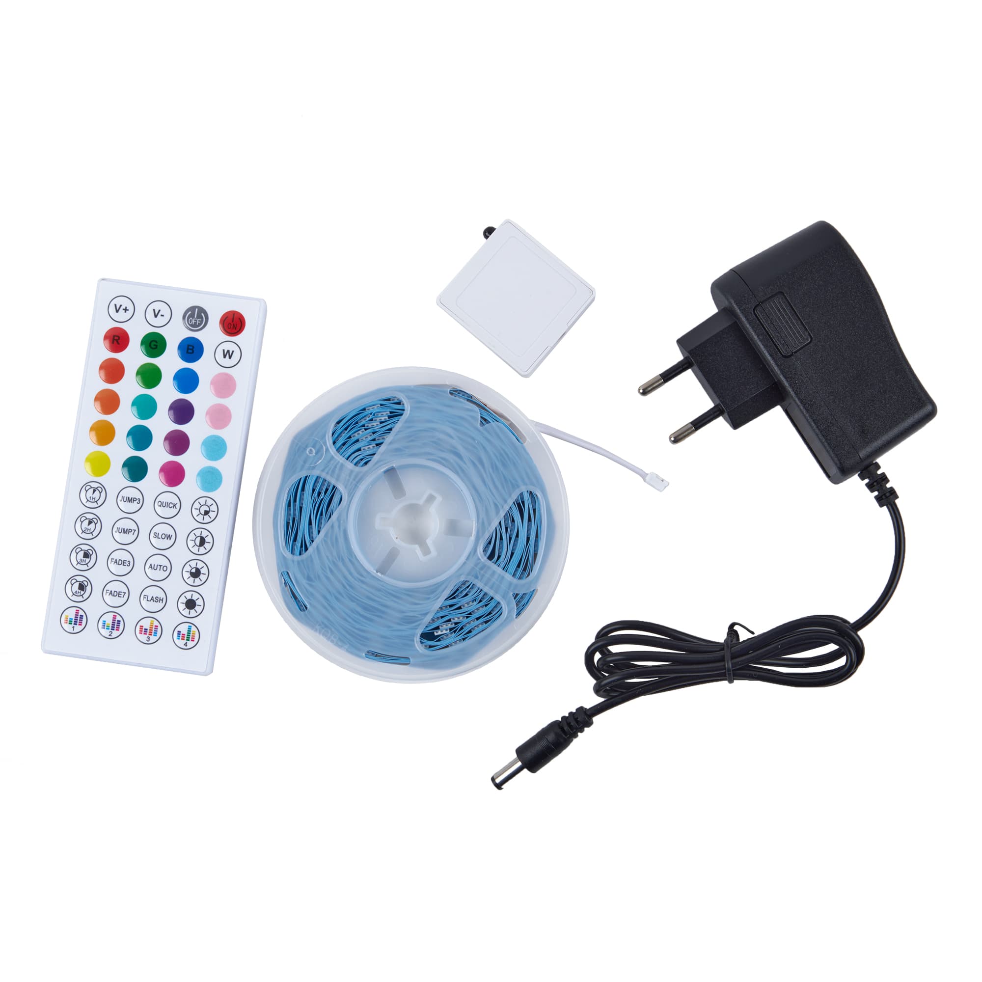 Комплект светодиодной ленты ULS-A01 10M/RGB/BT RRP24C01 c Bluetooth, 10м. RGB свет. Адаптер 24Вт. Контроллер с пультом в/к. TM Uniel