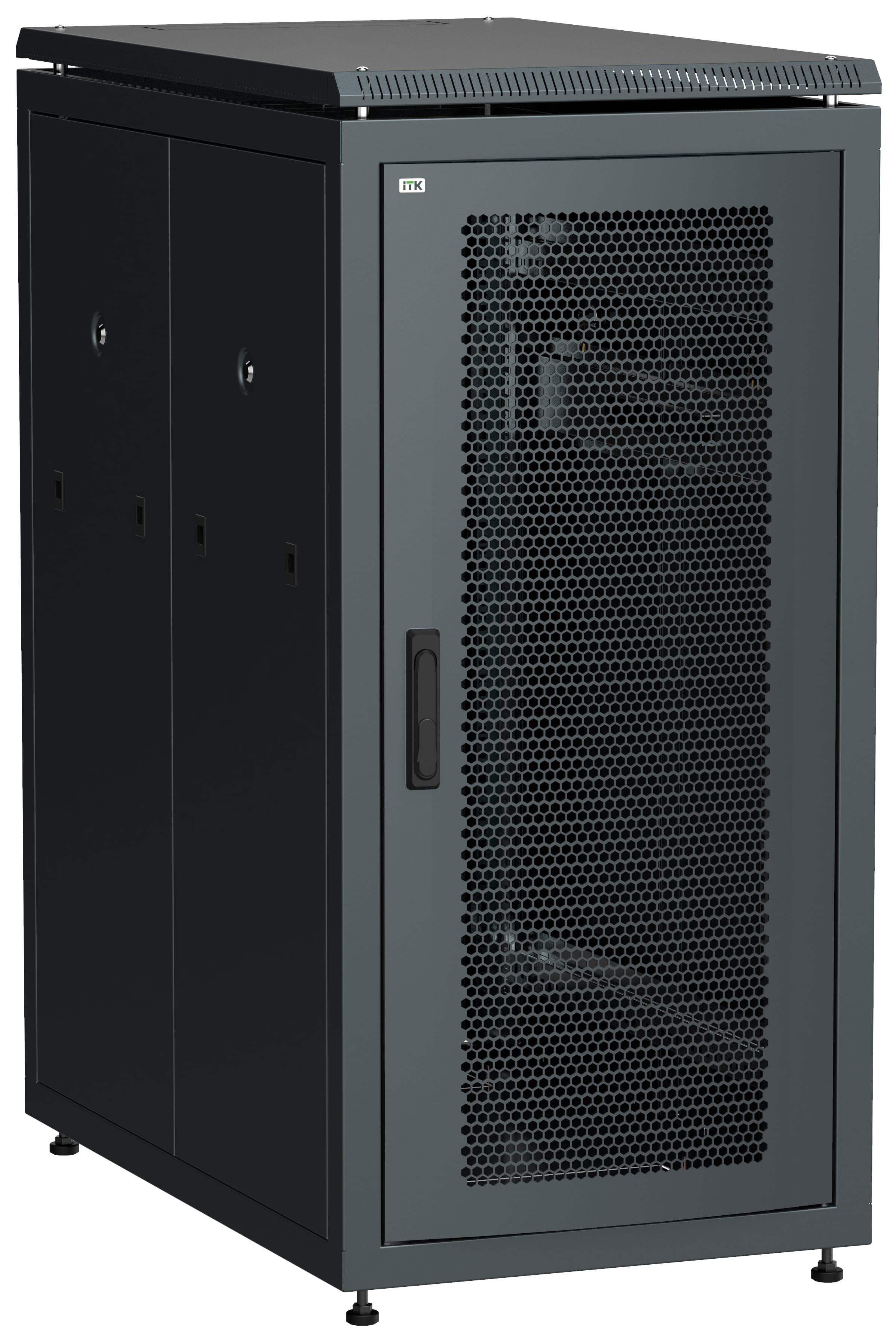Шкаф сетевой 19дюйм LINEA N 18U 600х1000 мм перфные двери черный
