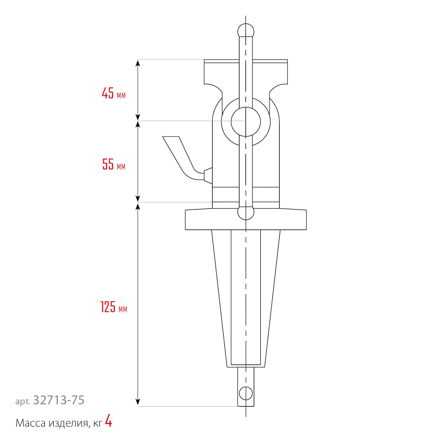 Стальные настольные тиски MINI 65 мм