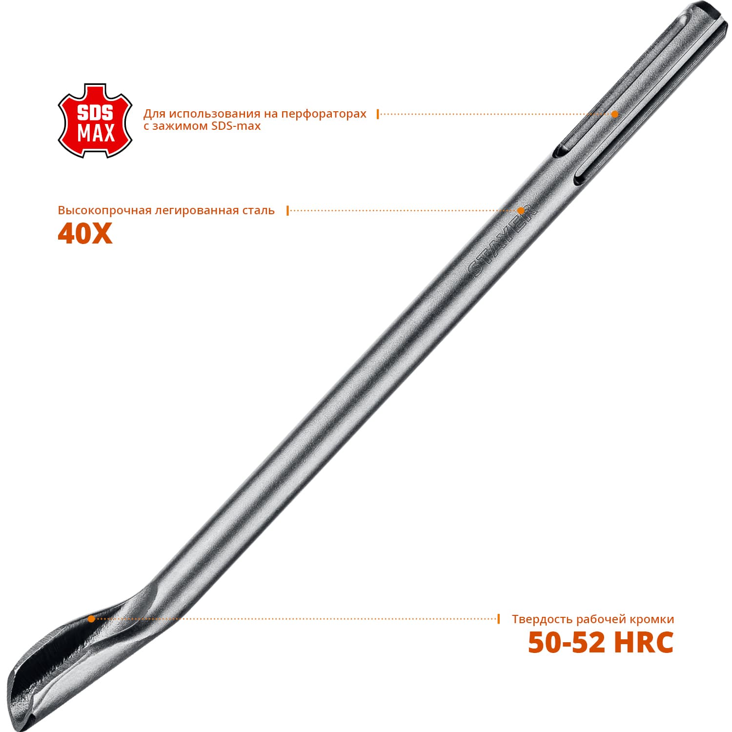 Зубило 26 x 300 мм SDS-max