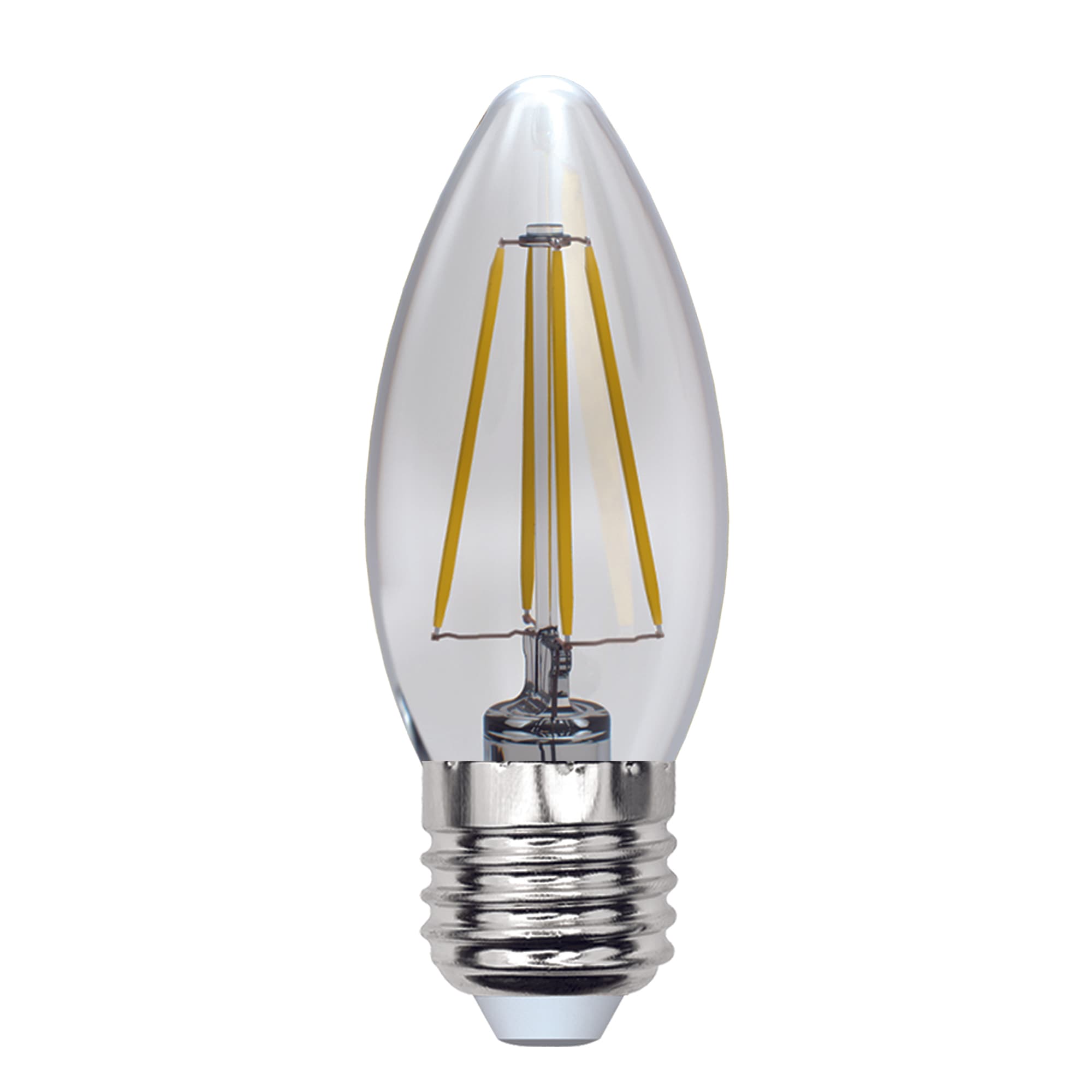Лампа светодиодная,LED-C35-13W/3000K/E27/CL PLS02WH картон Форма свеча, прозрачная, Sky, Теплый (3000К). Картон