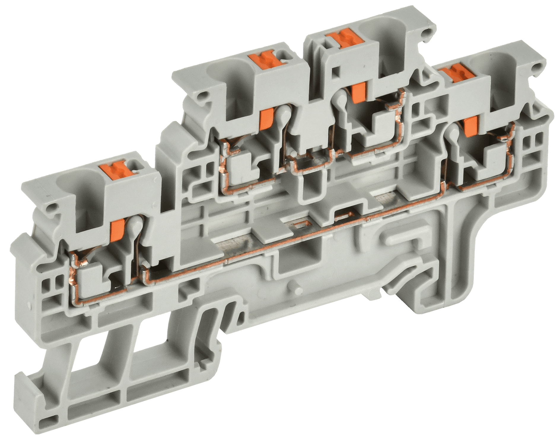 ARMAFIX Клемма пружинная Push-in CP-ML 2 ур. 4мм2 серая IEK