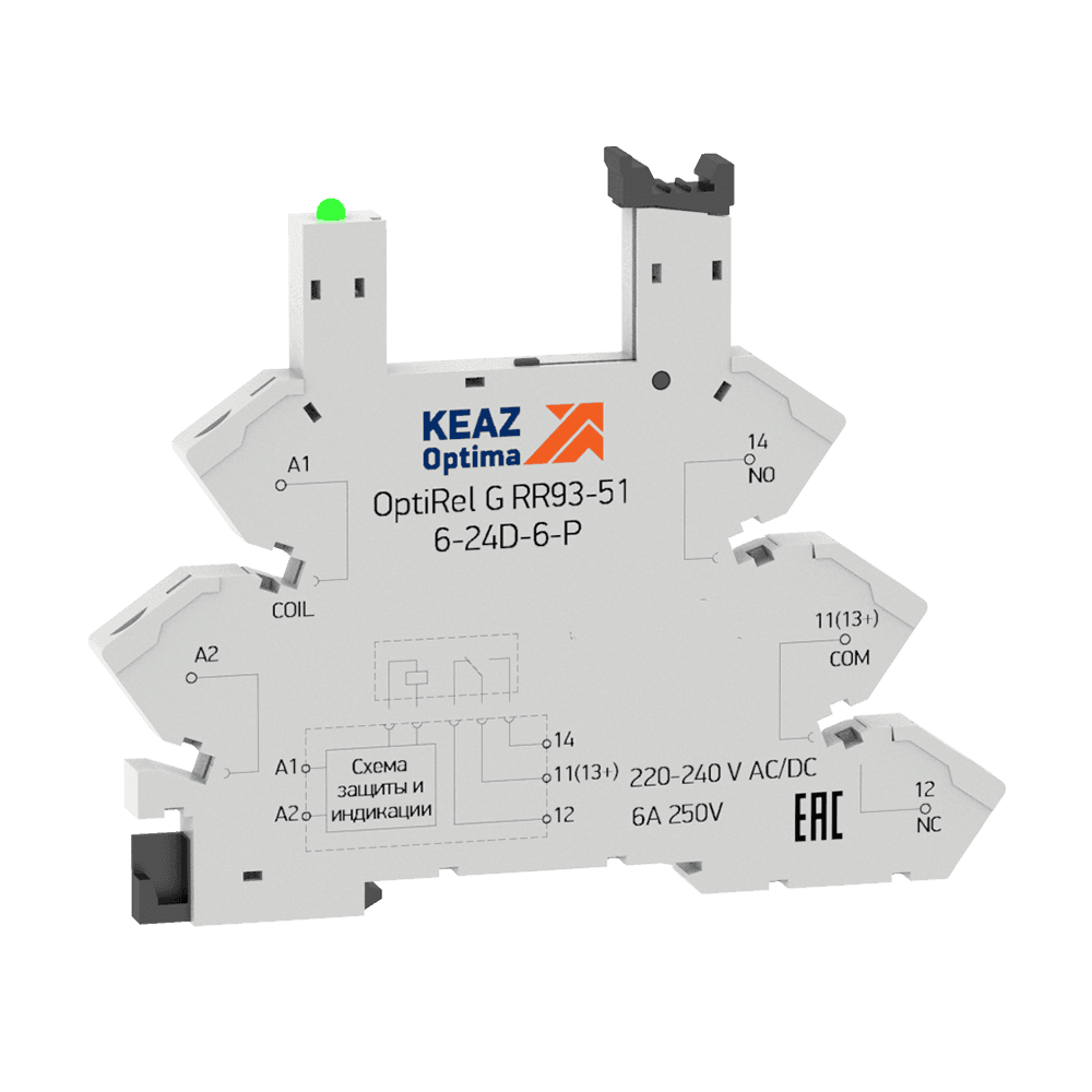 Розетка для реле OptiRel G RR93-51-48-60U-6-P