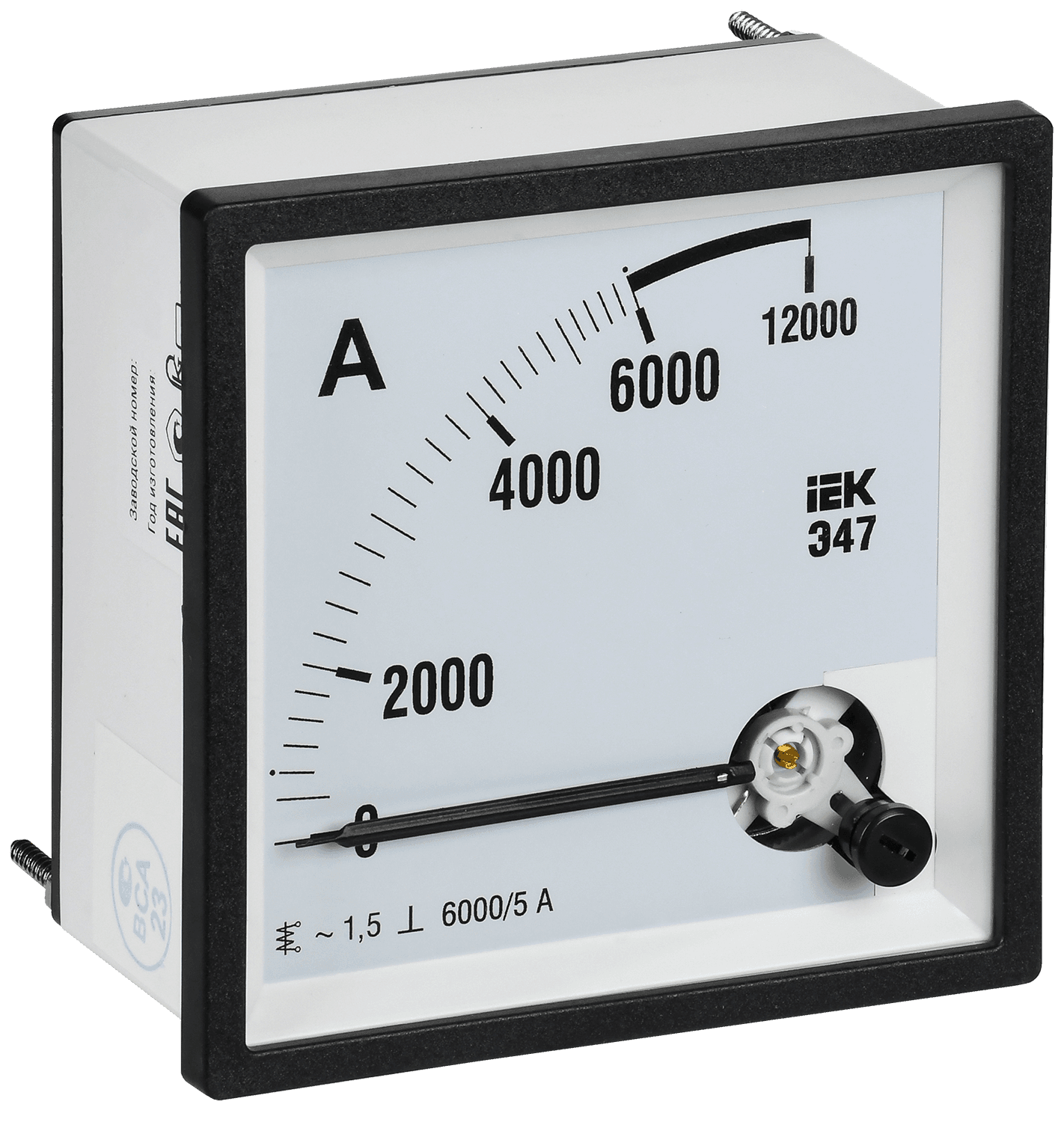 Амперметр Э47 6000/5А класс точности 1,5 96х96 мм