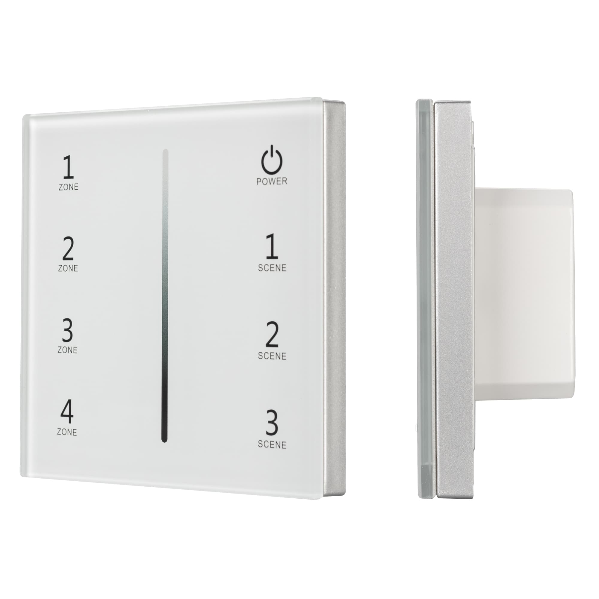 Панель Sens SMART-P29-DIM White 230V, 4 зоны, 2.4G ARL, IP20 пластик, 5 лет