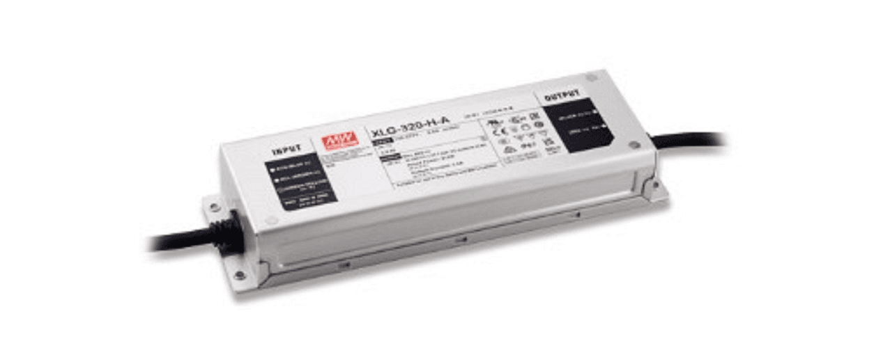 Источник питания AC-DC, 315Вт, стабилизатор тока, IP67, вход 100…305В AC, 47…63Гц, ККМ, выход 1400(500…1400)мА/150…300В, изоляция 3750В AC, в кожухе 246х77х39.5мм, -40…+85°С (корпус), встр. потенциометр, димминг 3 в 1