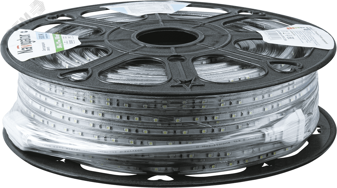 Лента светодиодная 4.8Вт/м 220В 6000К IP67 60LED/м NLS-3528 20м