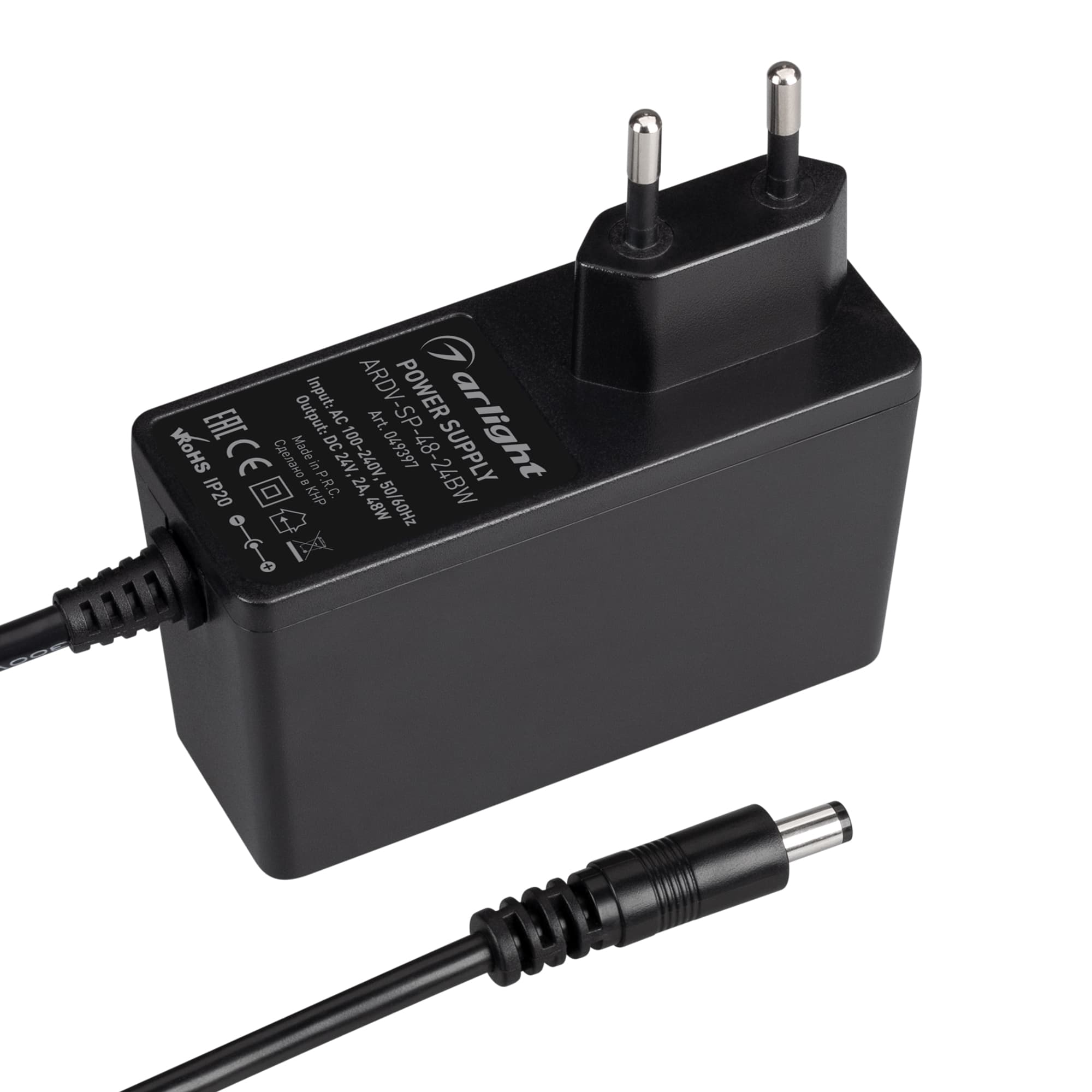 Блок питания ARDV-SP-48-24BW (24V, 2A, 48W) (Адаптер, 5 лет)