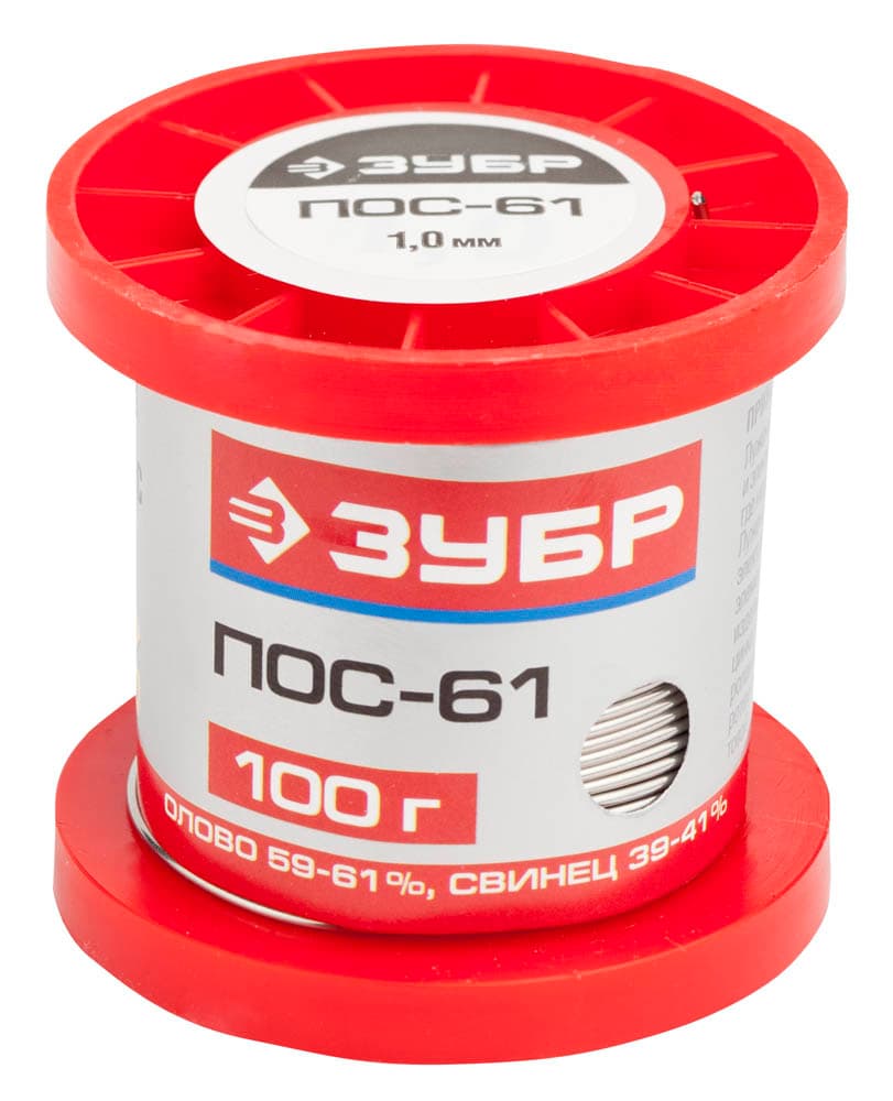 Припой , ПОС 61, проволока, 100г, 1мм