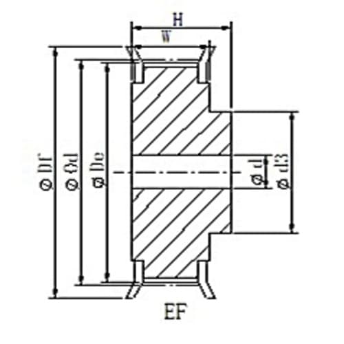 Шкив 17H100 под расточку ACE