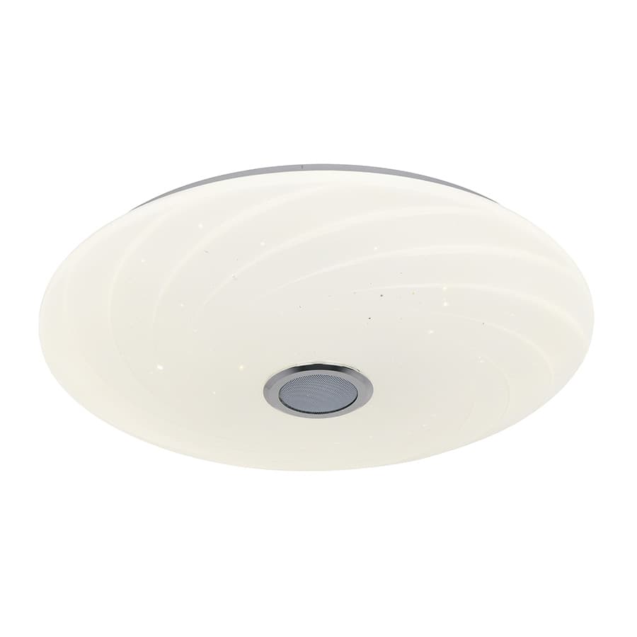 Светильник светодиодный накладной ULI-D291 72W/SW+RGB/50 MERCURY Диммируемый Пульт ДУ (в/к) Встроенная Bluetooth колонка Теплый свет (3000К) /(4000К)/ Дневной свет(6500К)/ RGB 5700 Лм