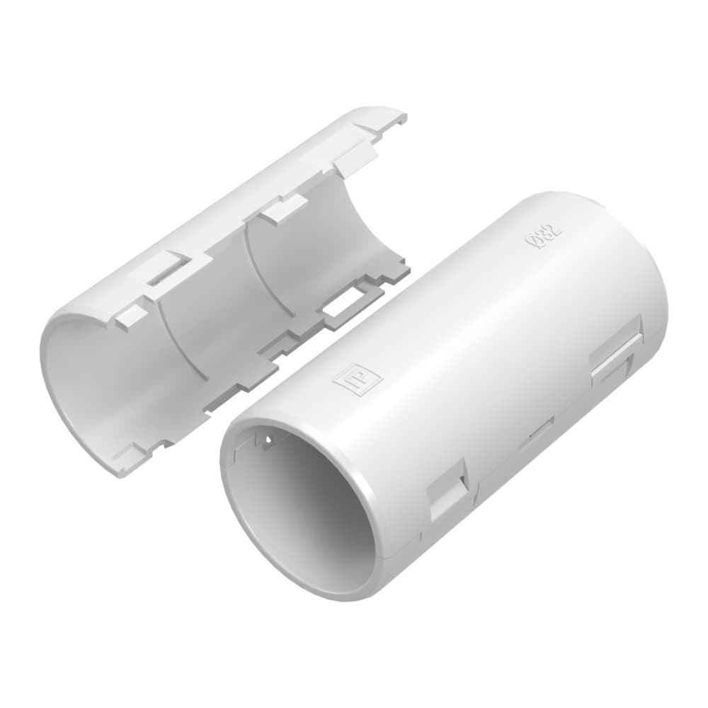 Муфта разборная d32 мм белая (5шт/210шт уп/кор)