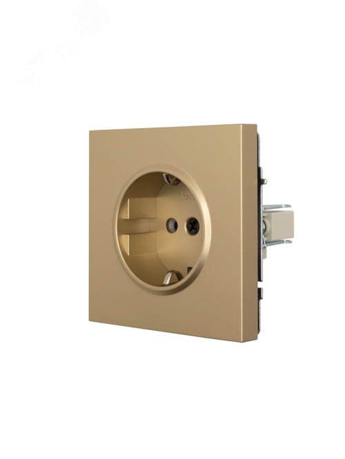 ZIMA Розетка с защитой от детей, 16 А, механизм, золото Lezard 704-3688-124BQC