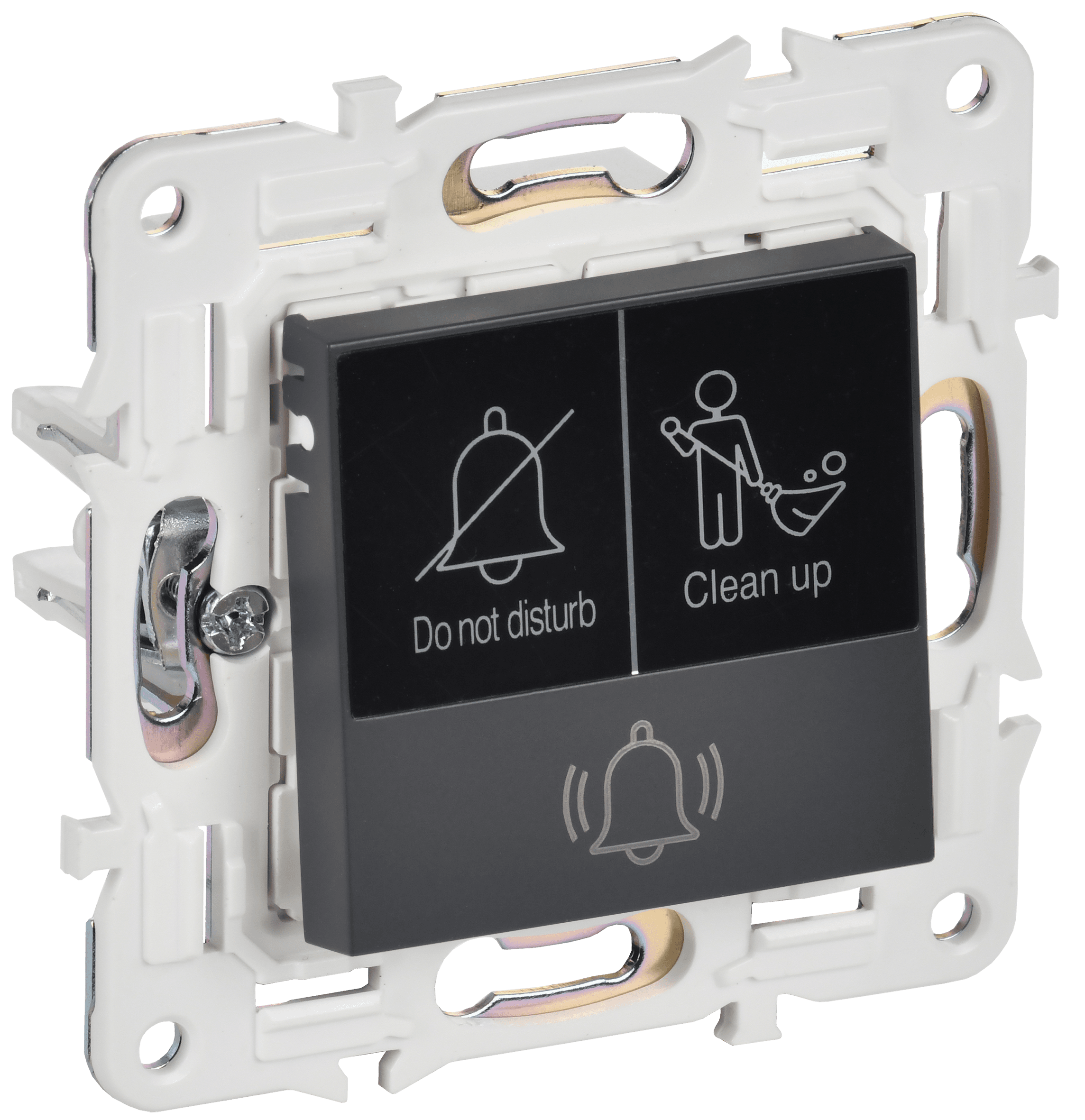 SKANDY Кнопка звонка с индикацией для отелей 10А SK-V17T титан IEK