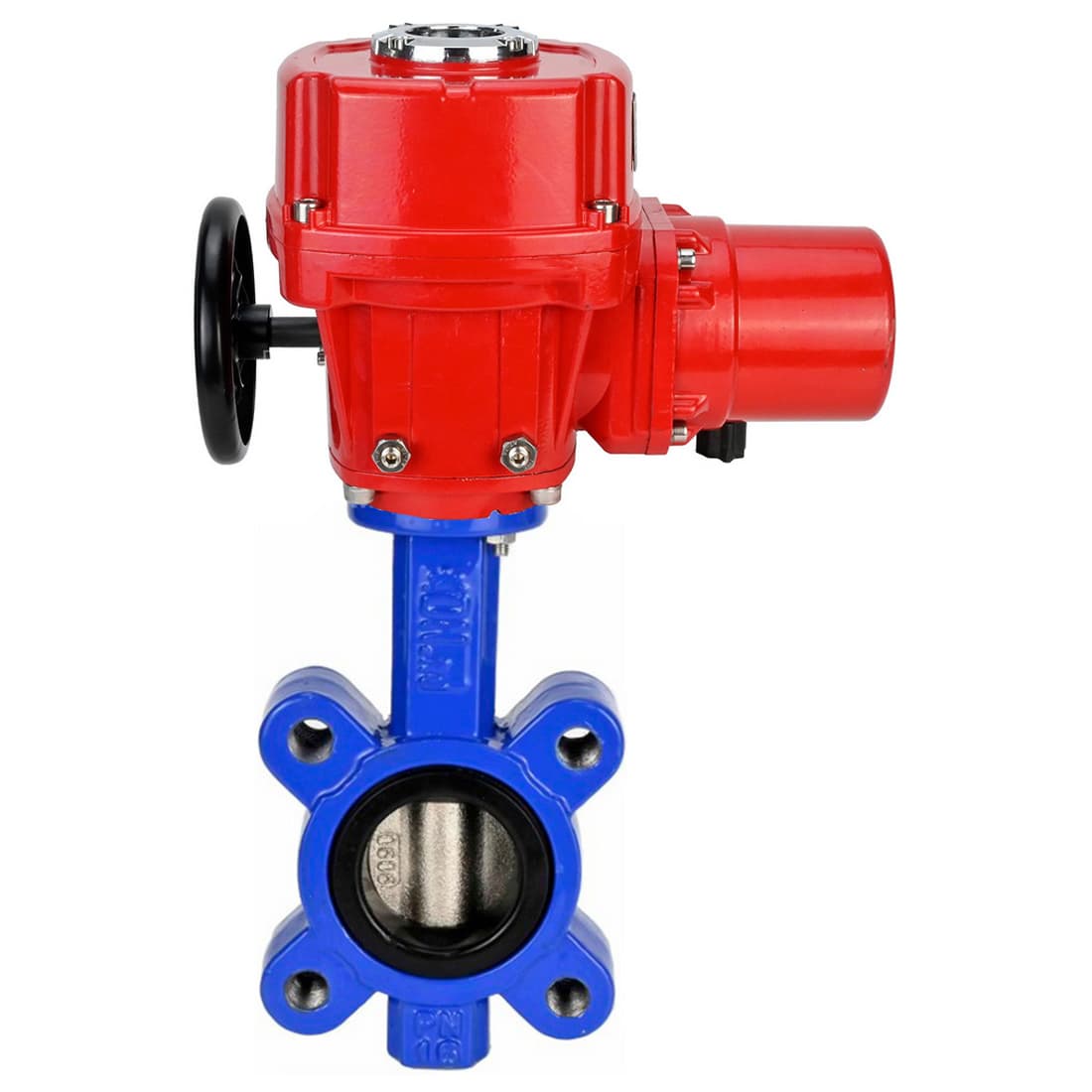 Затвор дисковый поворотный QT450-QT450-NBR-2W-Fb-H Ду100 Ру16 межфланцевый, корпус чугун QT450, диск чугун QT450, уплотнение NBR, с электроприводом QT-W (M) EX-010 380В