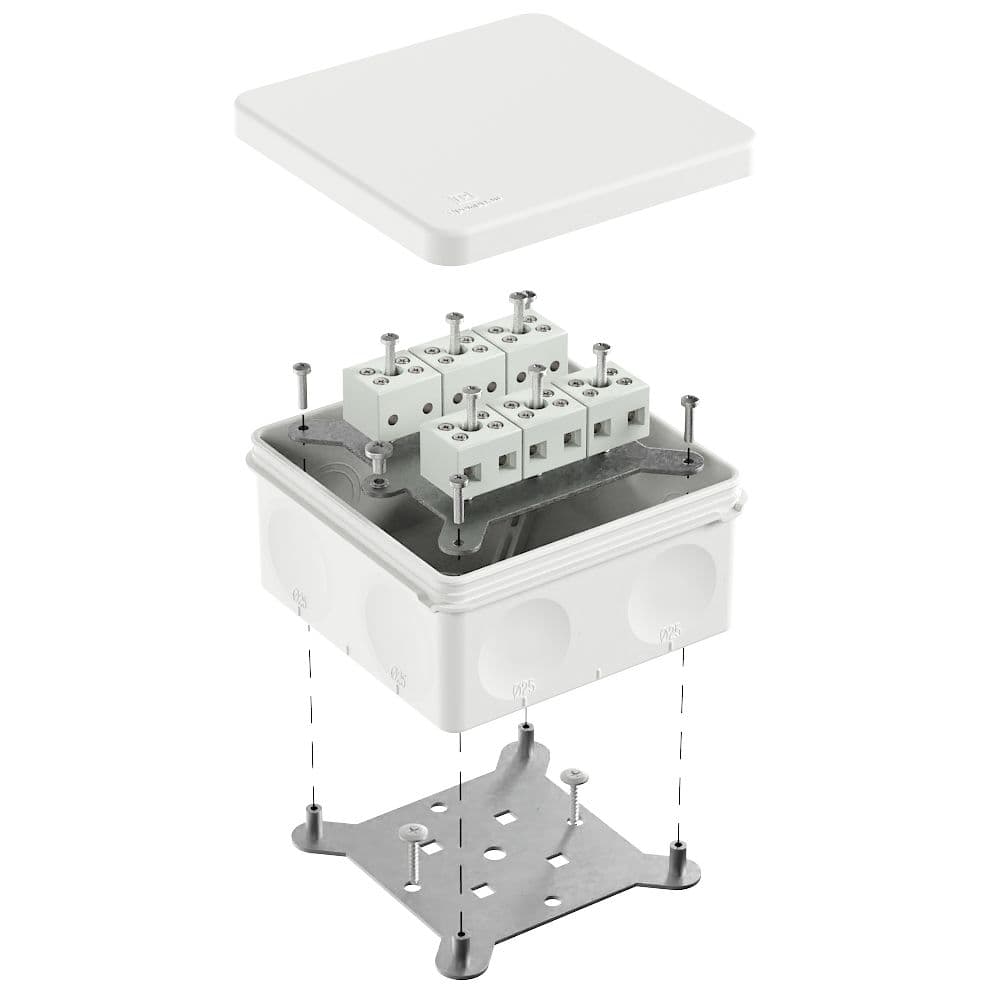 Коробка огнестойкая для о/п двухкомпонентная 60-0300-FR6.0-12 Е15-Е120 RAL9003 100х100х50 (14 шт/уп)