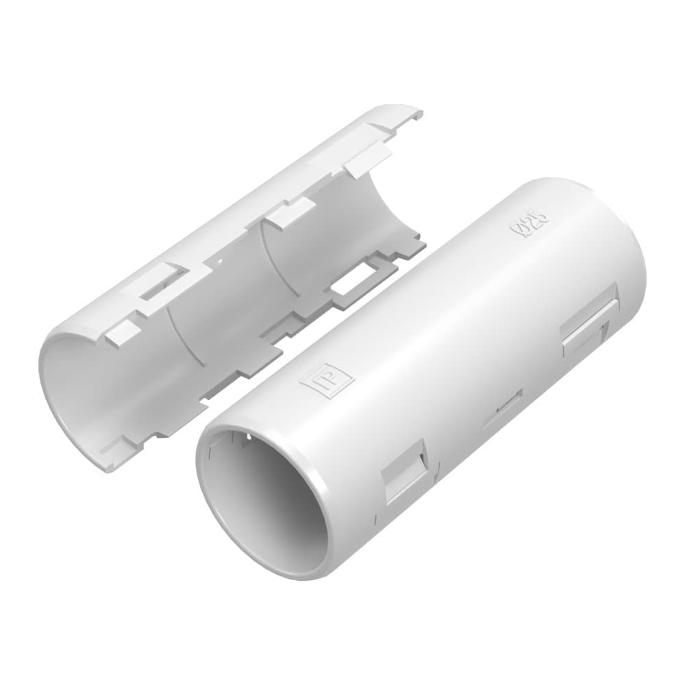 Муфта разборная d25 мм белая (5шт/300шт уп/кор)