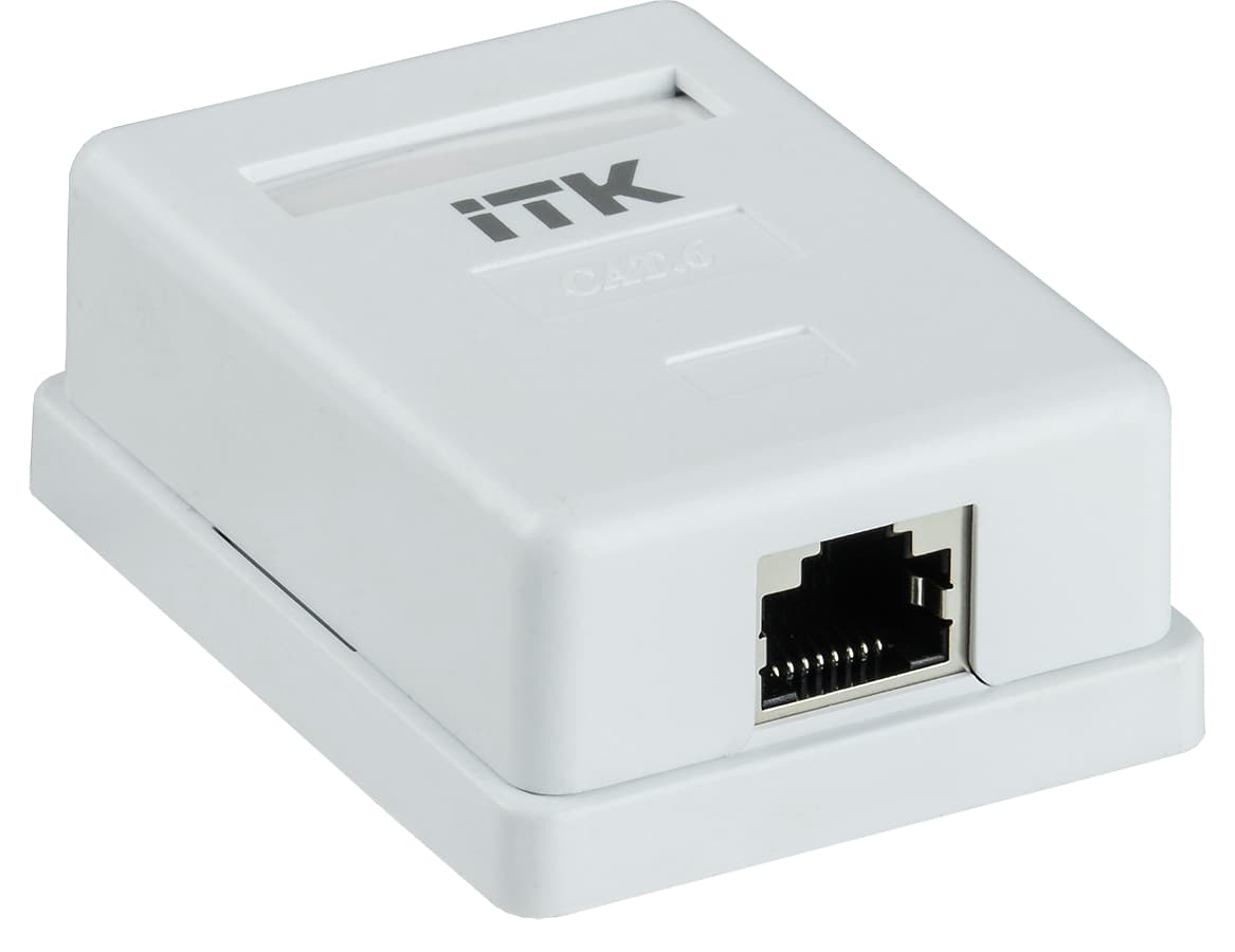 Розетка информационная настенная RJ45 кат. 6 FTP 1-порт