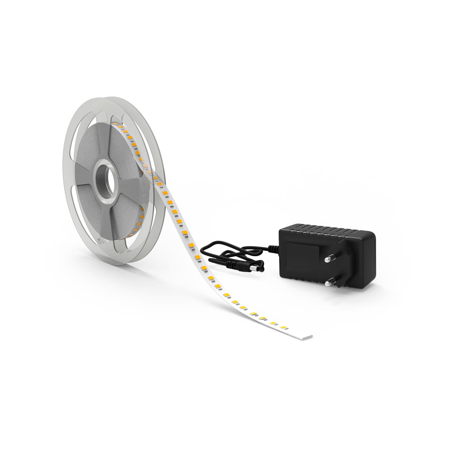 Комплект светодиодной ленты 14.4 Вт/м DC 12В 3000К IP20 120LED SMD2835 (с драйвером блистер 5м) 1400 лм/м Basic