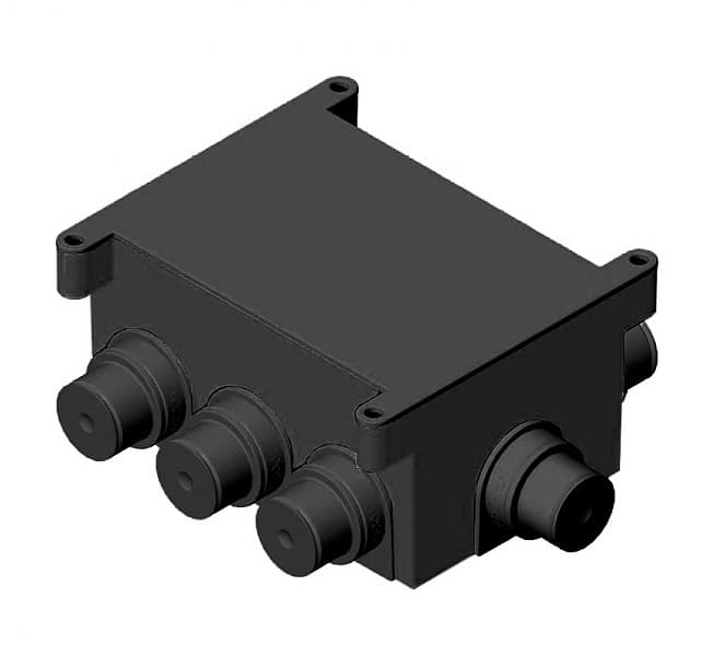 Коробка распаячная д/монолит.стр-ва 120х80х60мм с крышкой 8 выводов IP44