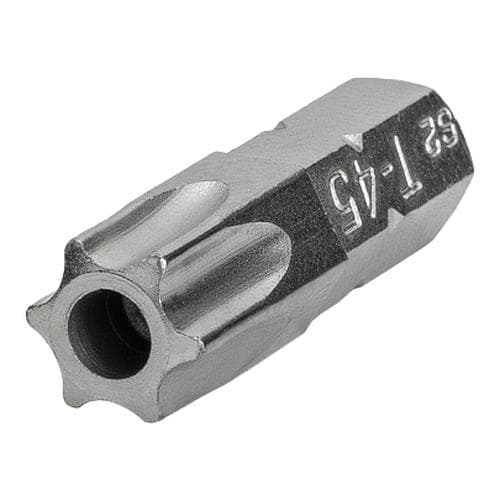 Бита с профилем TORX Hole (торкс - шестилучевая звезда c отверстием) TX45, длина 25 мм, хвостовик С6,3 мм, торсионная (3 шт)