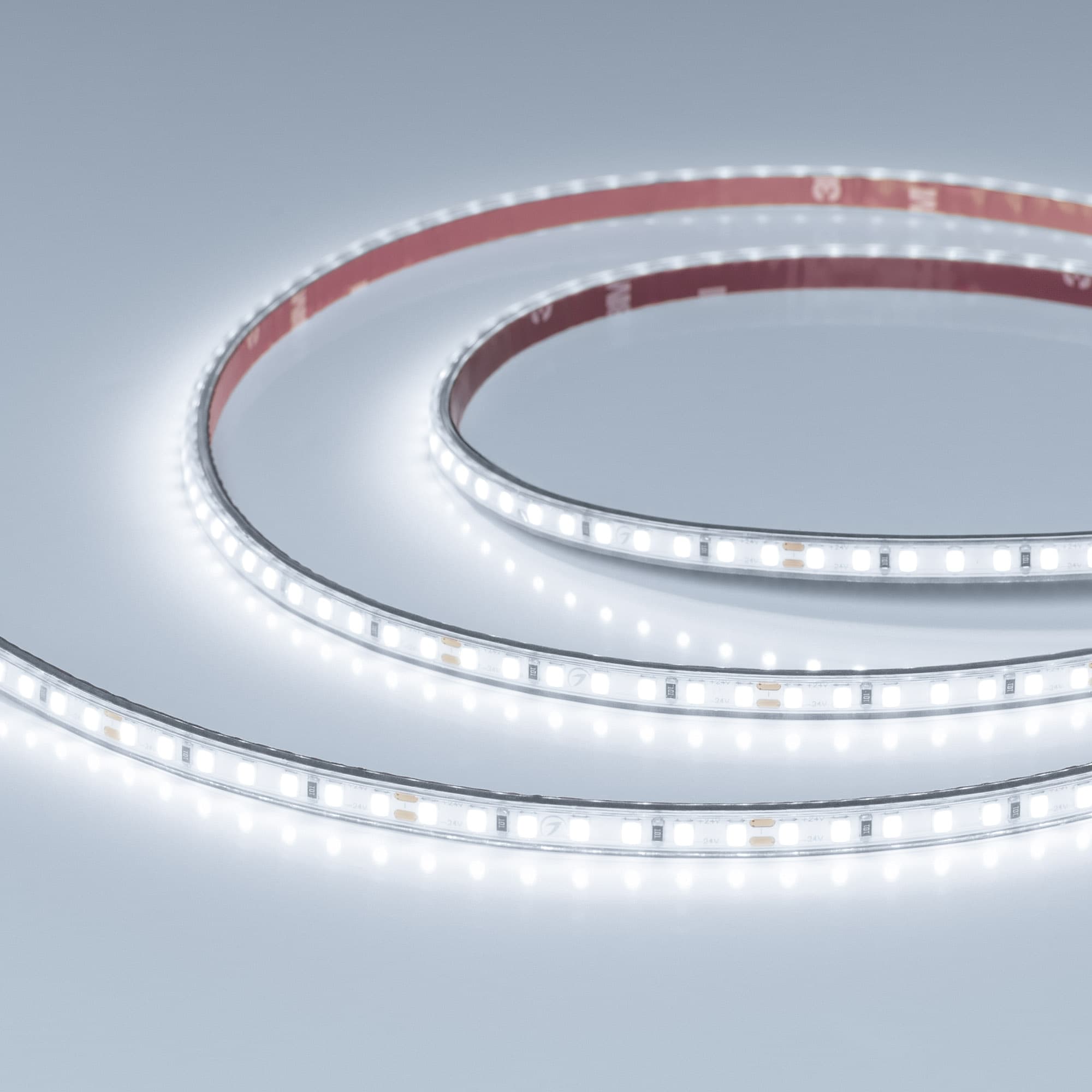 Лента светодиодная 10 Вт/м 24В IP67 6000K 140LED/м RTW-A140-7mm SMD 2835 5 м