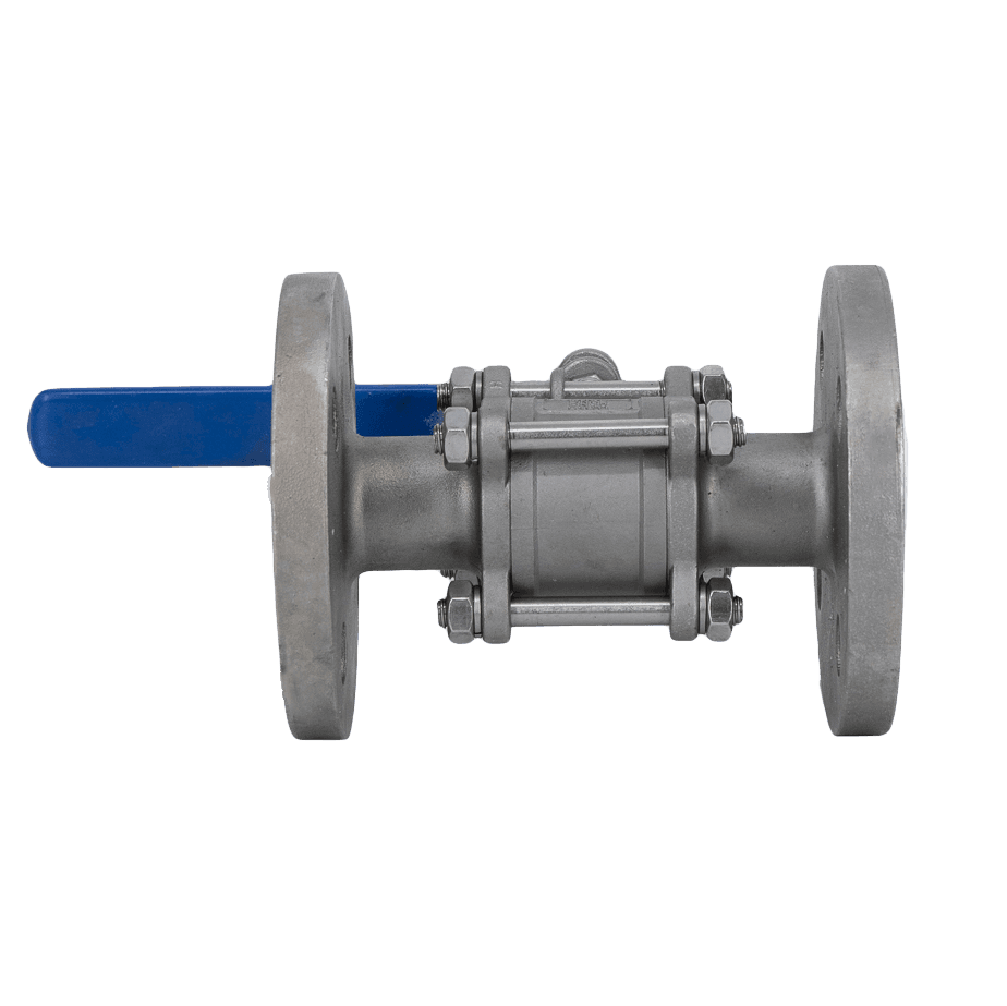 Кран шаровый фланцевый под привод нержавеющий (3PC), AISI316TI DN32 (1 1/4'), PN40