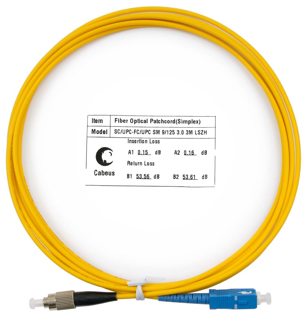 Патч-корд оптический simplex 3м SC-FC 9/125 sm LSZH