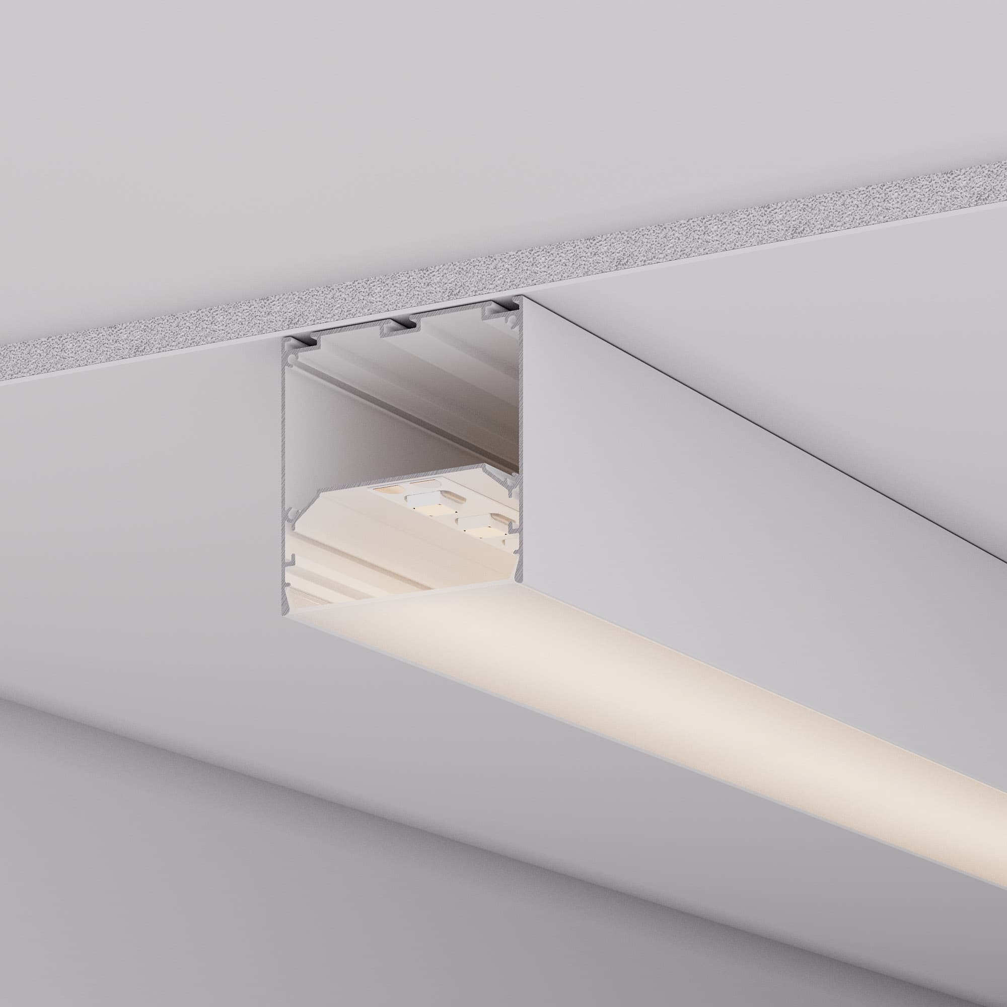 Профиль LINE-M-7575-2500 WHITE (ARL, Алюминий)