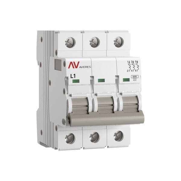 Выключатель автоматический AV-6 3P 1A (L) 6kA AVERES