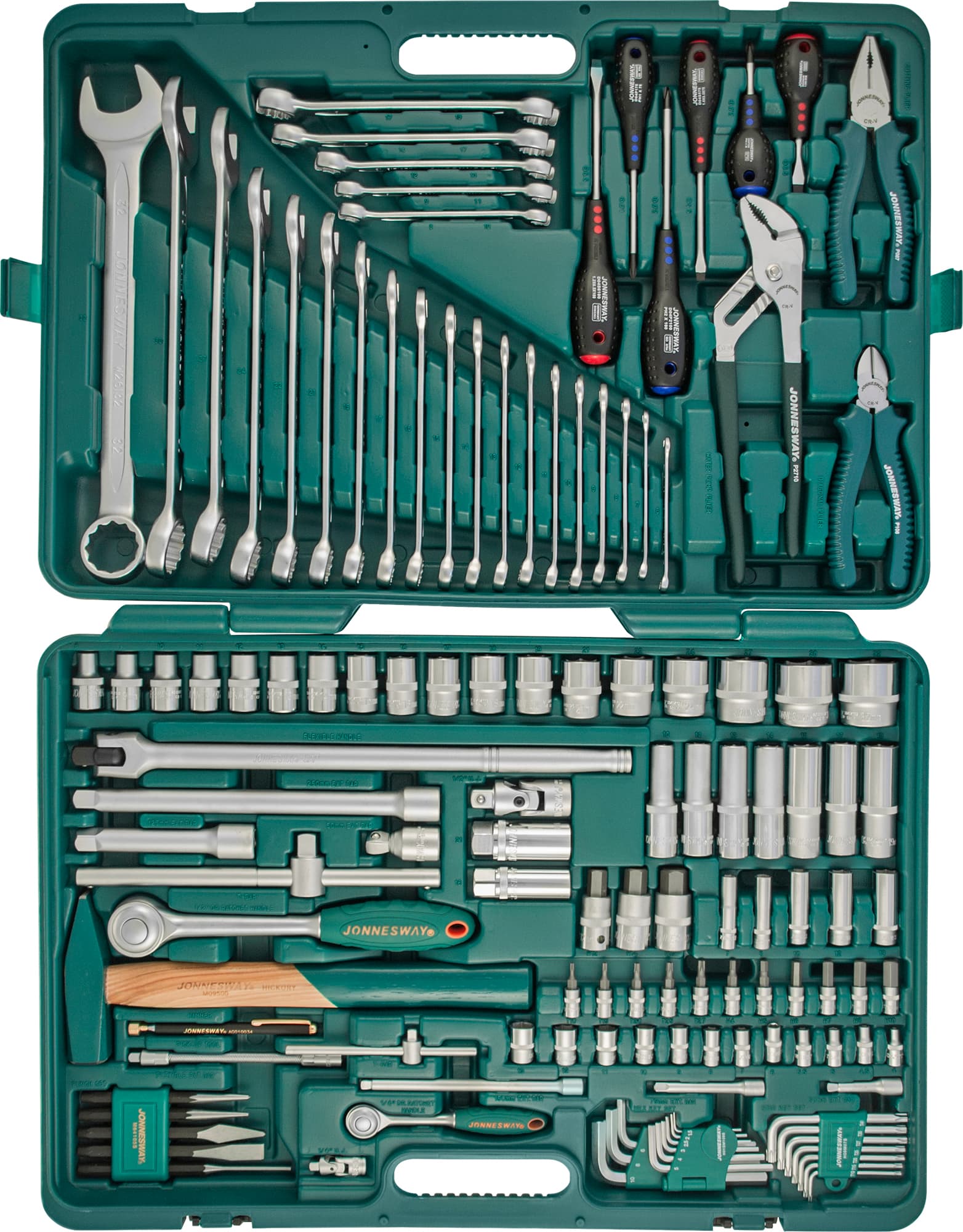 Набор инструмента универсальный 1/4'', 1/2''DR, 128 предметов