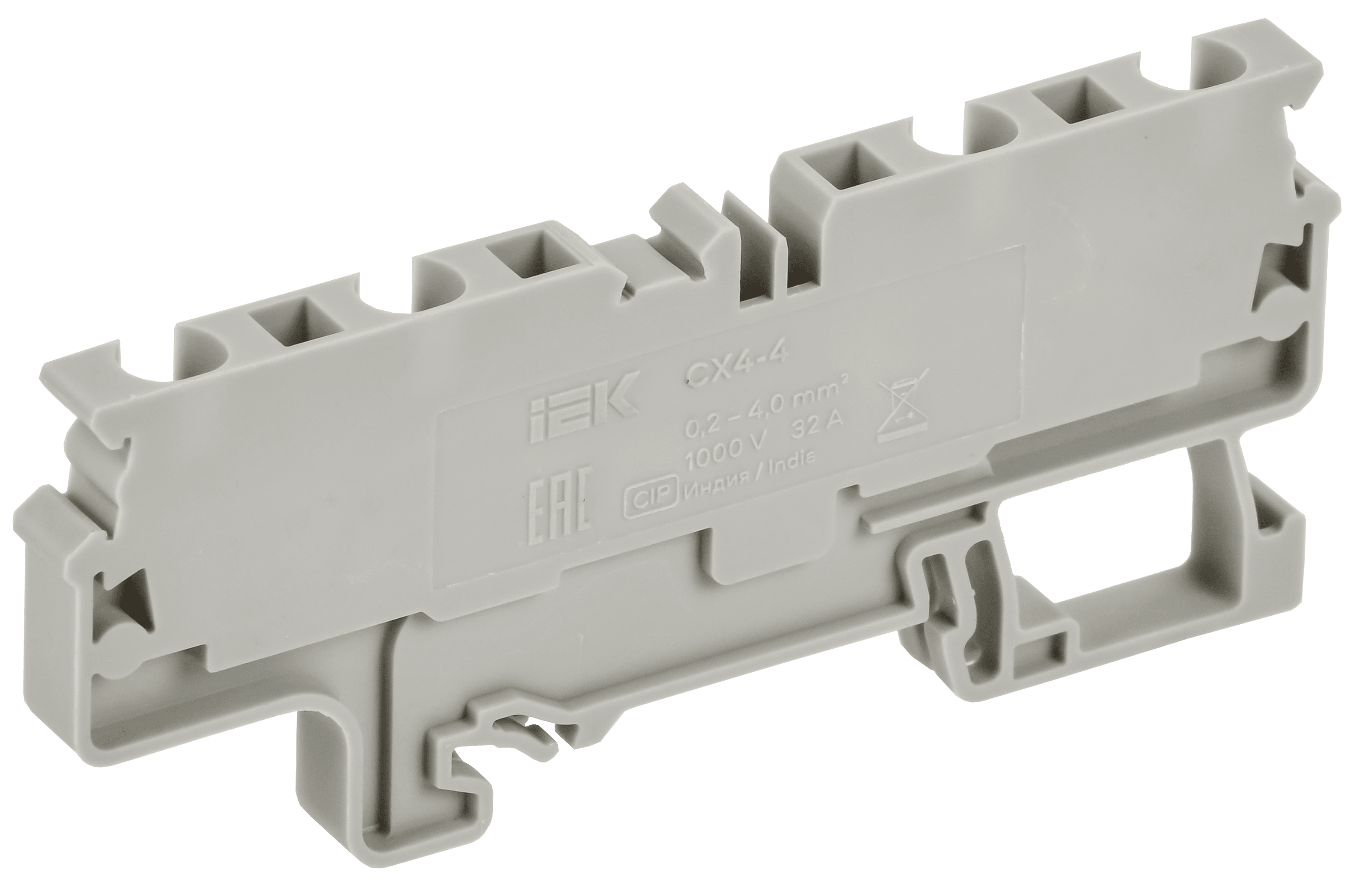 ARMAFIX Клемма пружинная CX4-4 4мм2 четырехконтактная серая IEK