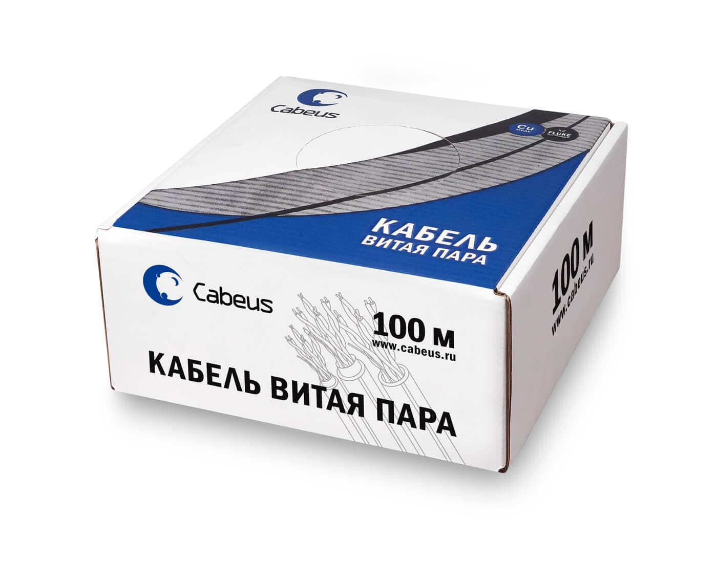 Витая пара U/UTP Cat 6 4 пары 23 AWG solid LSZH нг(А)-HF оранжевый 100м