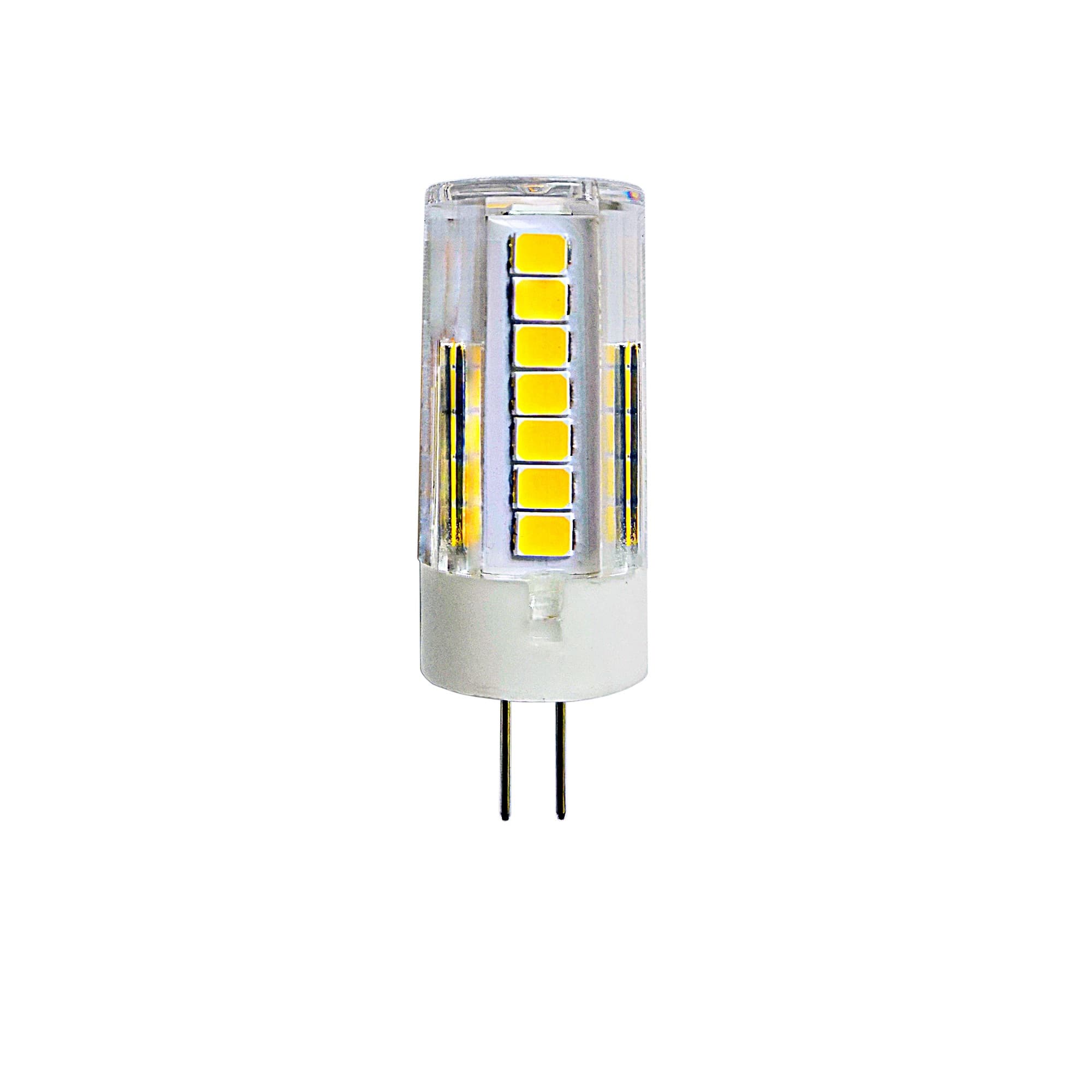 Лампа светодиодная прозрачная 5 Вт Теплый белый свет 3000К Картон ТМ LED-JC-220/5W/3000K/G4/CL GLZ09TR