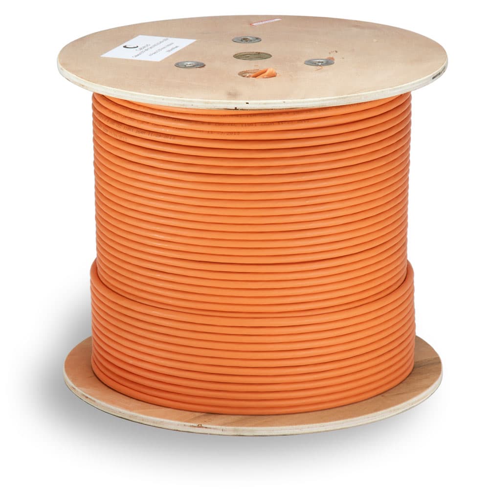Витая пара UTP (U/UTP), категория 6A, 4 пары (23 AWG), одножильный, LSZH нг(А)-HF, оранжевый (305 м)