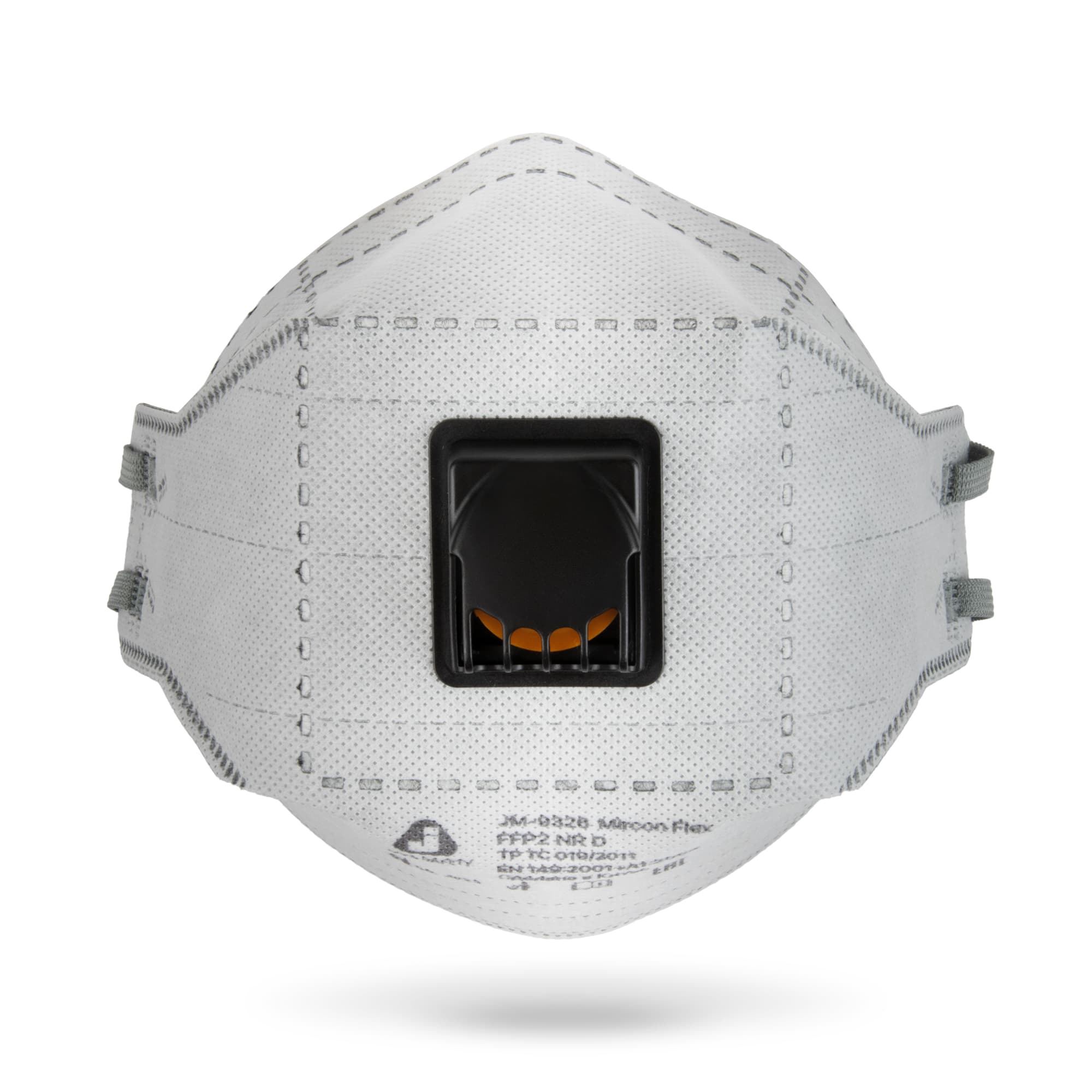 Одноразовый респиратор с клапаном JM-9326 Micron Flex трехпанельный, с углем А, FFP2 NR D, (упаковка 20 шт.)
